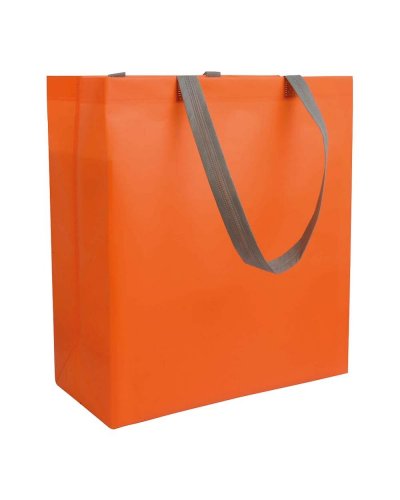 Borsa shopping in TNT laminato Arancione