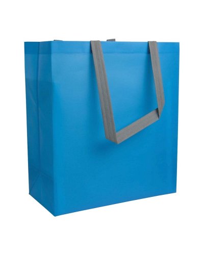 Borsa shopping in TNT laminato Celeste