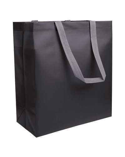 Borsa shopping in TNT laminato Nero