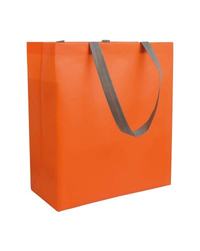 Shopper in TNT laminato Arancione