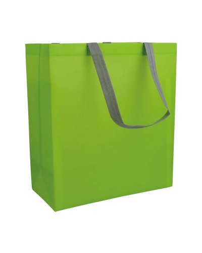 Shopper in TNT laminato Verde mela