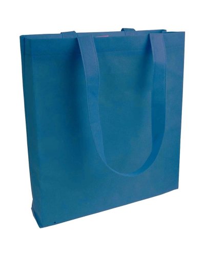 Borsa shopping in TNT termosaldato con soffietto Blu Royal