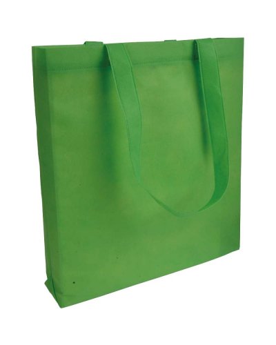 Borsa shopping in TNT termosaldato con soffietto Verde mela