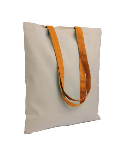 Borse cotone personalizzate manici lunghi colorati da 135 gr Arancione