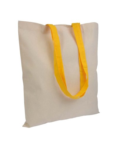 Borse cotone personalizzate manici lunghi colorati da 135 gr Giallo