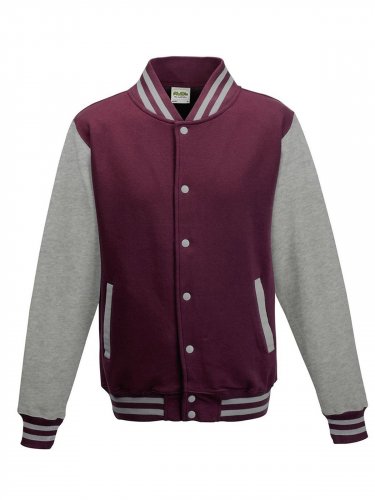 Varsity Jacket Heather Grey/White