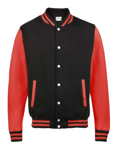 Varsity Jacket jet black/fire red