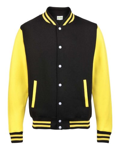 Varsity Jacket Jet Black/Sun Yellow