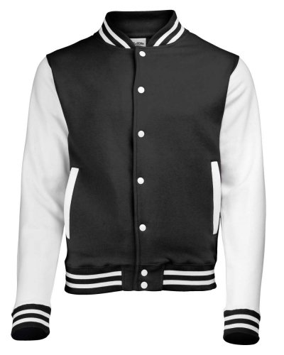 Varsity Jacket Jet Black/White