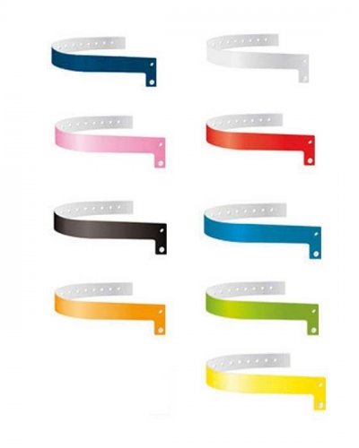 Braccialetto monouso colorato in Tyvec Verde Chiaro