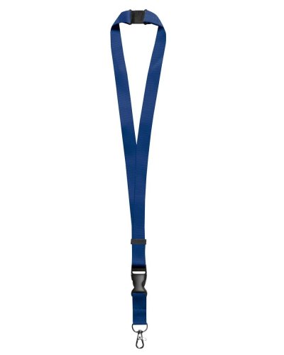 Laccio da collo con moschettone in metallo Blu Navy