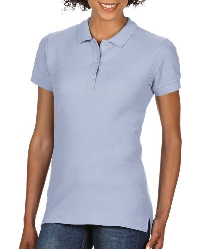 Polo donna Premium Cotton doppio piquè Light Blue