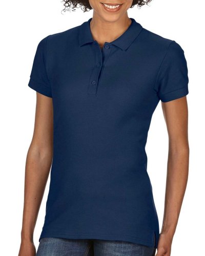 Polo donna Premium Cotton doppio piquè Navy