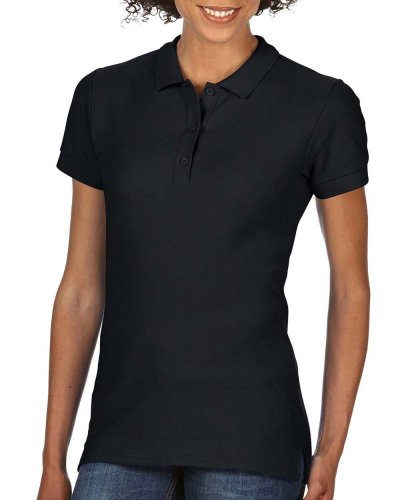 Polo donna Premium Cotton doppio piquè Black