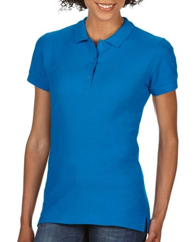 Polo donna Premium Cotton doppio piquè Sapphire