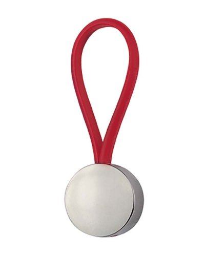 Portachiavi Tondo in alluminio Genuri Rosso