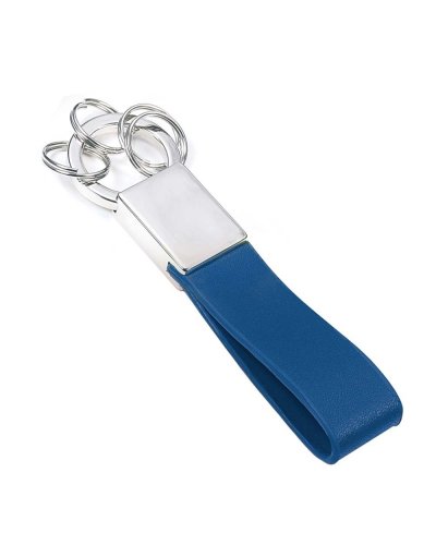 Portachiavi a 4 mini anelli Blu