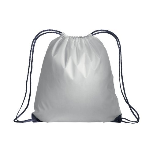Zainetto BIANCO POLIESTERE 210T 37x40cm manici COLORATI