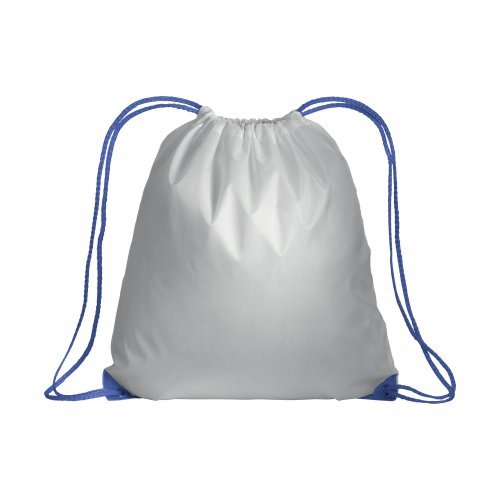 Zainetto BIANCO POLIESTERE 210T 37x40cm manici COLORATI
