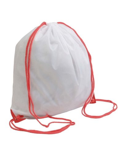 Zainetto bianco con manici colorati Rosso