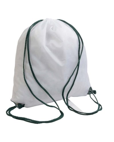 Zainetto bianco con manici colorati Verde