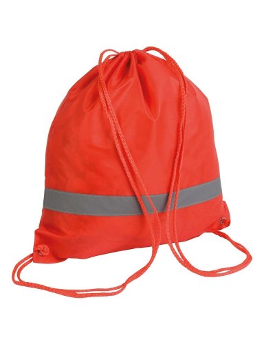 Zainetto con banda catarifrangente Rosso