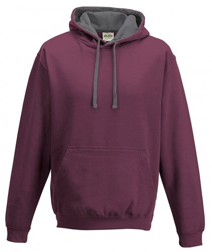 Varsity Hoodie Burgundy / Charcoal