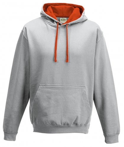 Varsity Hoodie Heather Grey/Fire Red