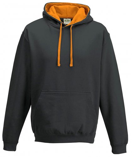 Varsity Hoodie Jet Black/Orange Crush