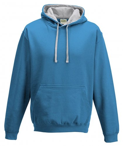 Varsity Hoodie Sapphire / Heather Grey