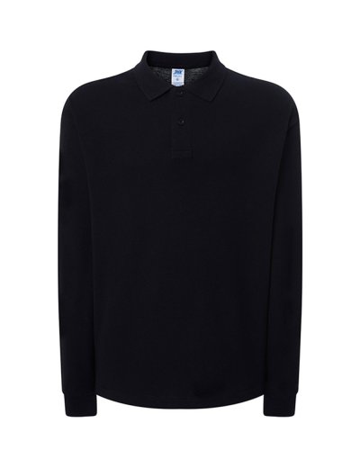 Polo regular uomo maniche lunghe Black