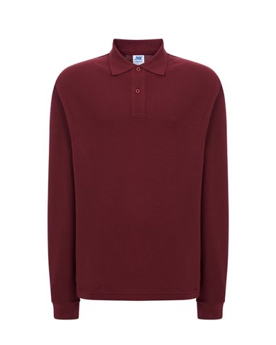 Polo regular uomo maniche lunghe Burgundy