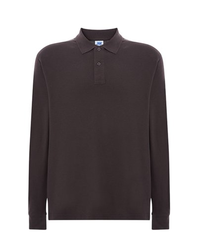 Polo regular uomo maniche lunghe Graphite