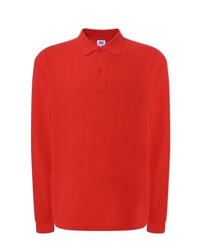 Polo regular uomo maniche lunghe Red