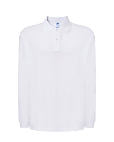 Polo regular uomo maniche lunghe White