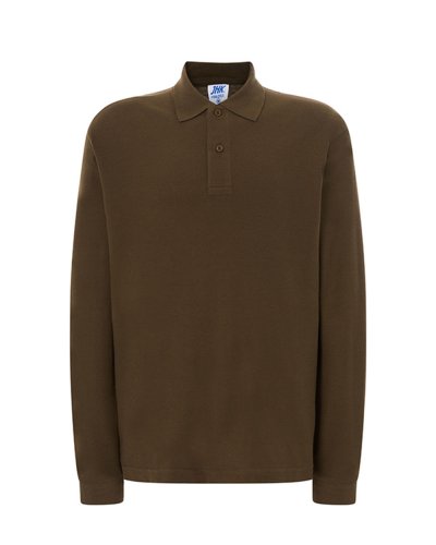 Polo regular uomo maniche lunghe Khaki