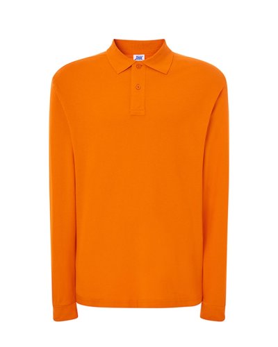 Polo regular uomo maniche lunghe Arancione
