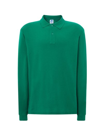 Polo regular uomo maniche lunghe Kelly Green