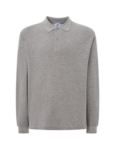 Polo regular uomo maniche lunghe Grey Melange