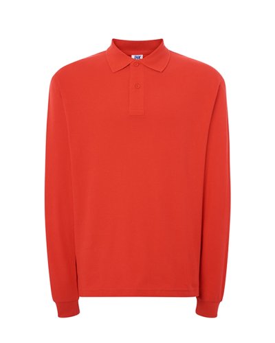 Polo regular uomo maniche lunghe Warm Red