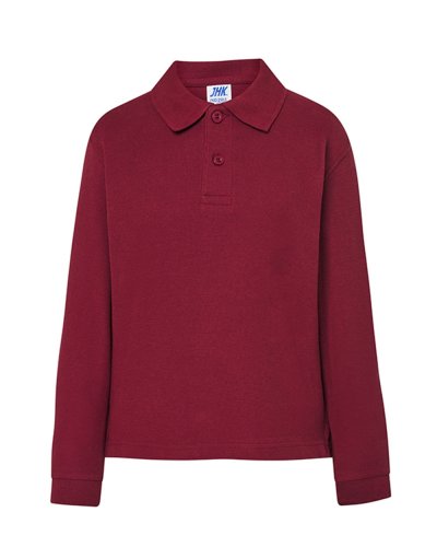 Polo bambino unisex maniche lunghe Burgundy
