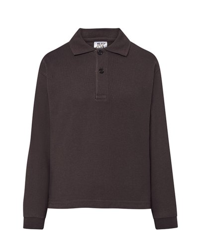 Polo bambino unisex maniche lunghe Graphite