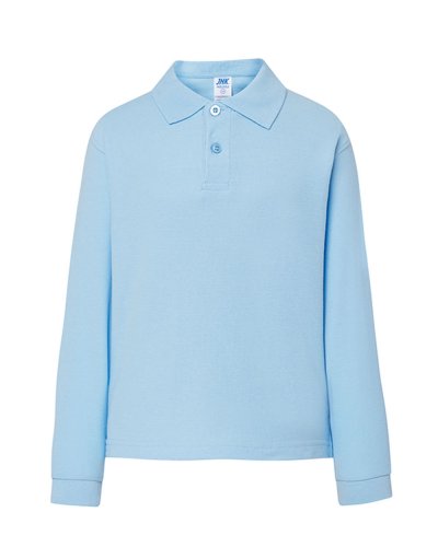 Polo bambino unisex maniche lunghe Sky Blue