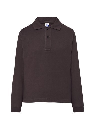 Polo enfant unisexe 100% coton, manches longues, coupe régulière, dive