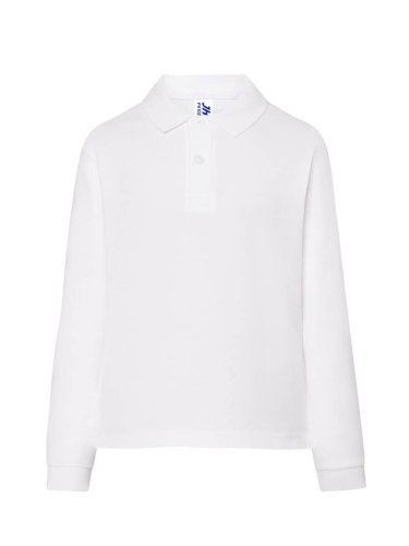 Polo enfant unisexe 100% coton, manches longues, coupe régulière, dive