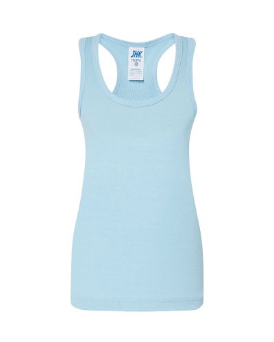 Canotta bimba spalline incrociate Sky Blue