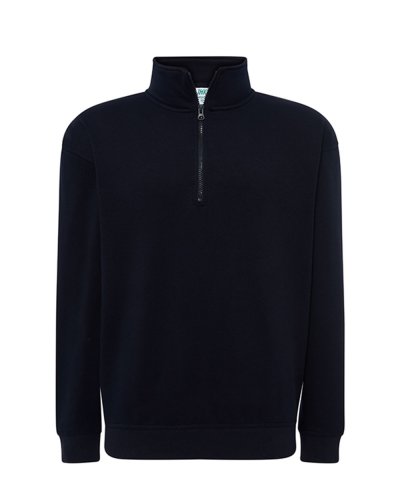 Felpa mezza zip polsini elastici jhk Navy