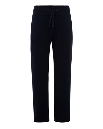 Pantaloni felpati con elastico in vita Navy