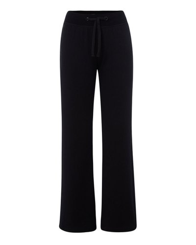 Pantaloni donna felpati con elastico in vita jhk Black