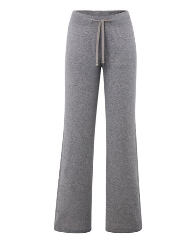 Pantaloni donna felpati con elastico in vita jhk Grey Melange